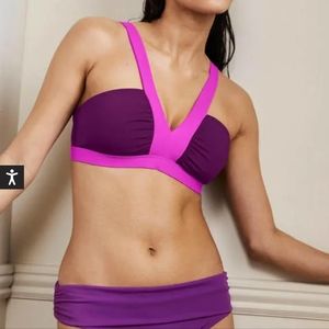 BODEN Corsica V-neck Bikini TopMagic Sangria Colourblock